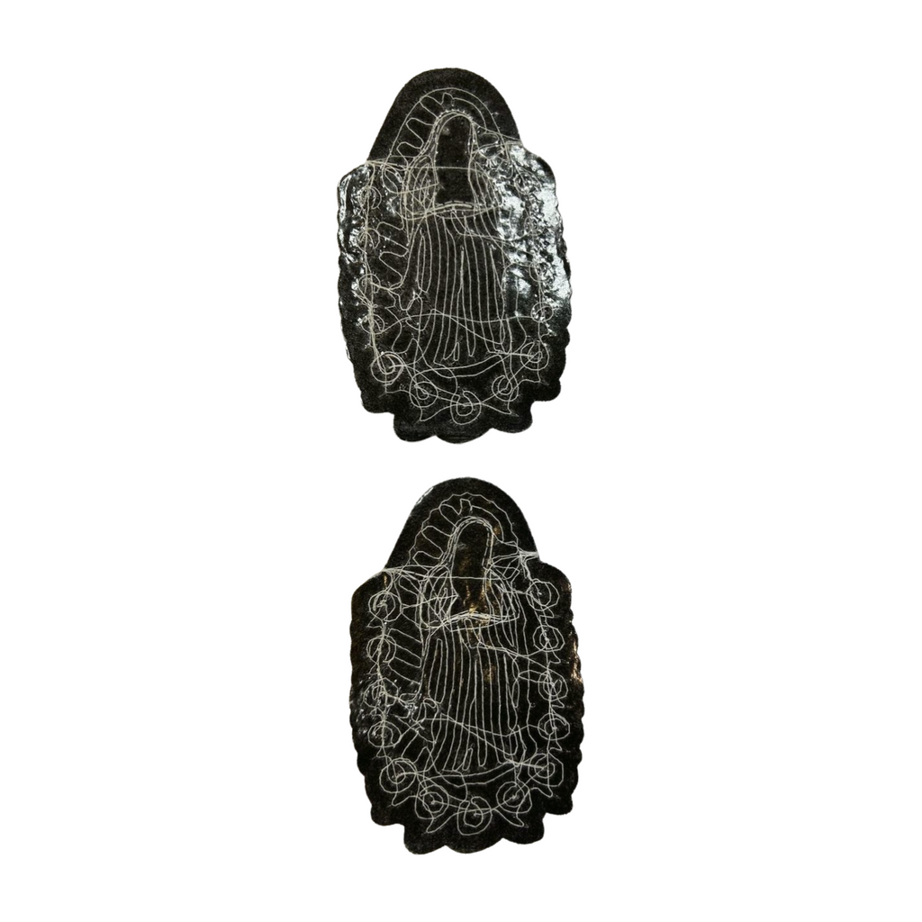 Parche Bordado Lentejuela Termoadhesivo Artesanal Virgen Guadalupe Pequeña 2 PZ CH485 Fabian