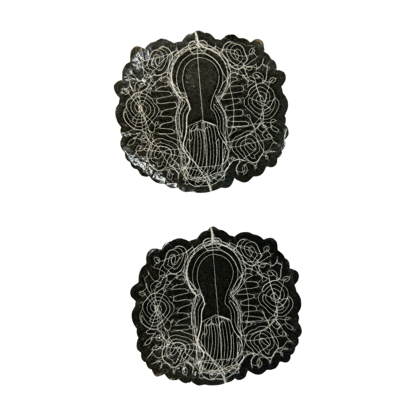 Parche Bordado Lentejuela Termoadhesivo Artesanal Virgen Guadalupe Pequeña 2 PZ CH489 Fabian