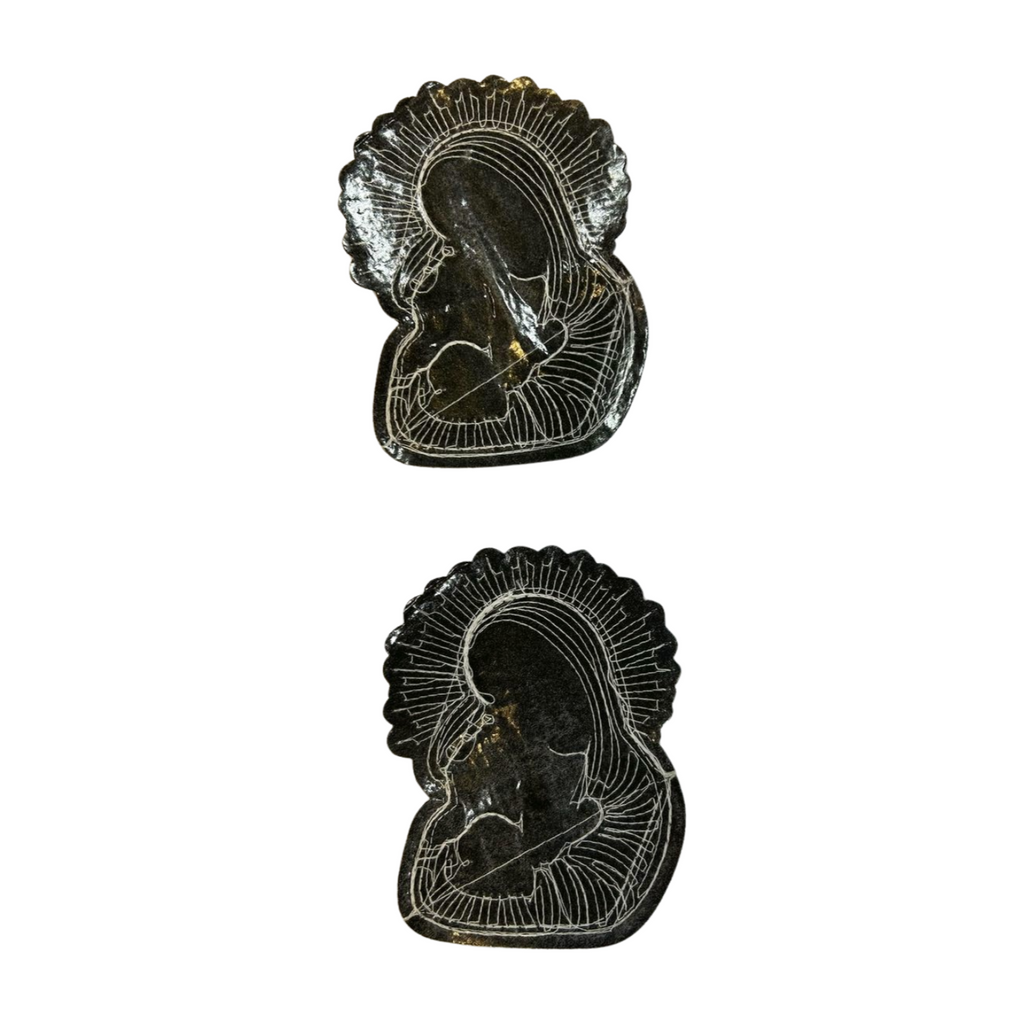 Parche Bordado Lentejuela Termoadhesivo Artesanal Virgen Guadalupe Pequeña 2 PZ CH490 Fabian