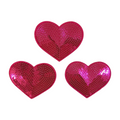 Parche Bordado Termoadhesivo Corazones Pequeños 3 PZ CHC - Peletería León