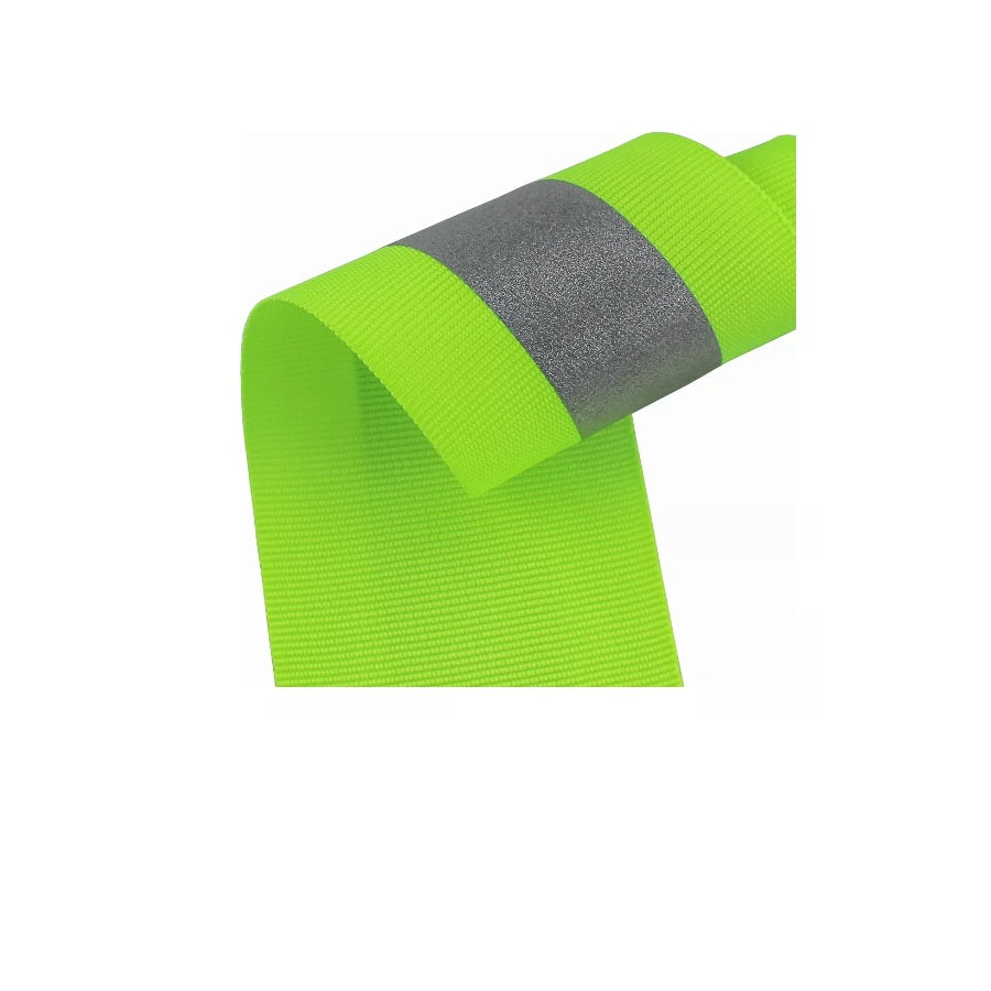 Cinta Reflejante Tela Premium para Coser 10 Metros por 2 Pulgadas Amarillo Fosforescente y Naranja Fosforescente Corp Vestir