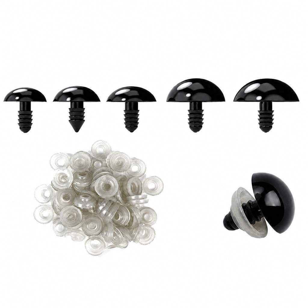 Ojos De Seguridad De Plástico Para Manualidades 6mm 200 Pz Selanusa
