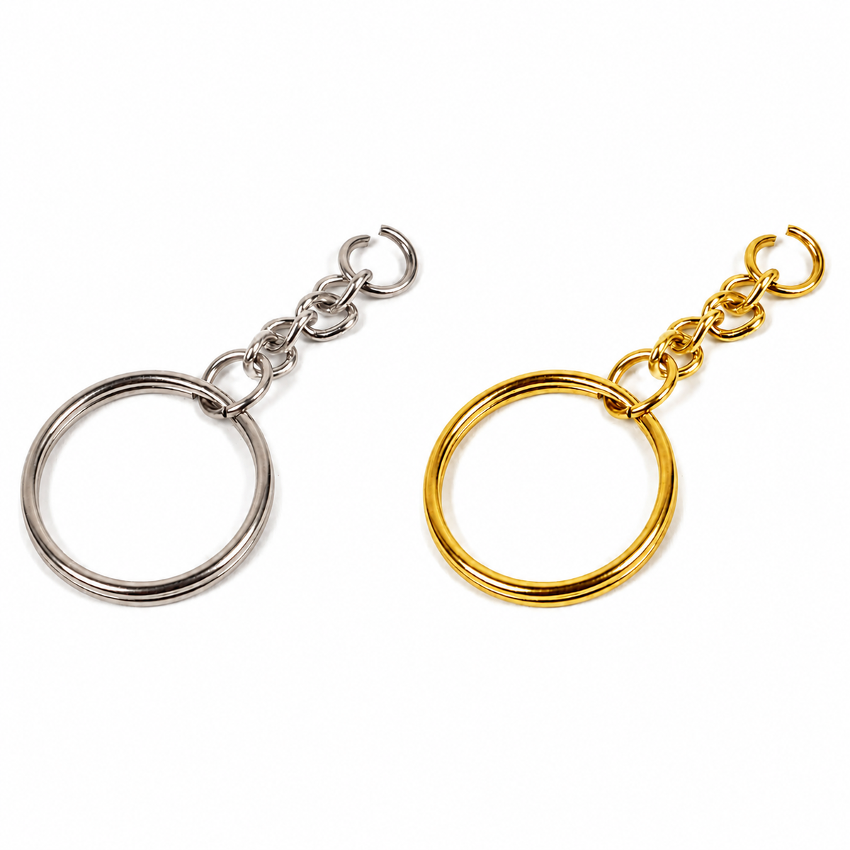 Argollas Para Llavero 100 Pzas (1.9cm) Dorado y Plateado Cesar
