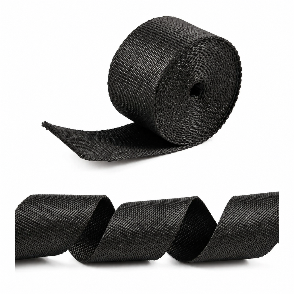 Cinta Rollo Polipropileno para Mochila, 100 mts Color Negro en Varias Medidas Szu Jung Hung