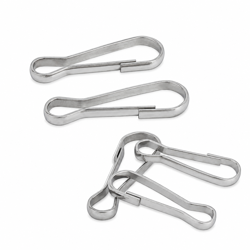 Bandola Clip Mosquetón Para Gafete 1000 Pz Plata RT