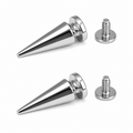 Estoperoles Picos Metálico Con Tornillo Spikes 2.5 Cm 100 Pz Plateado Ariel