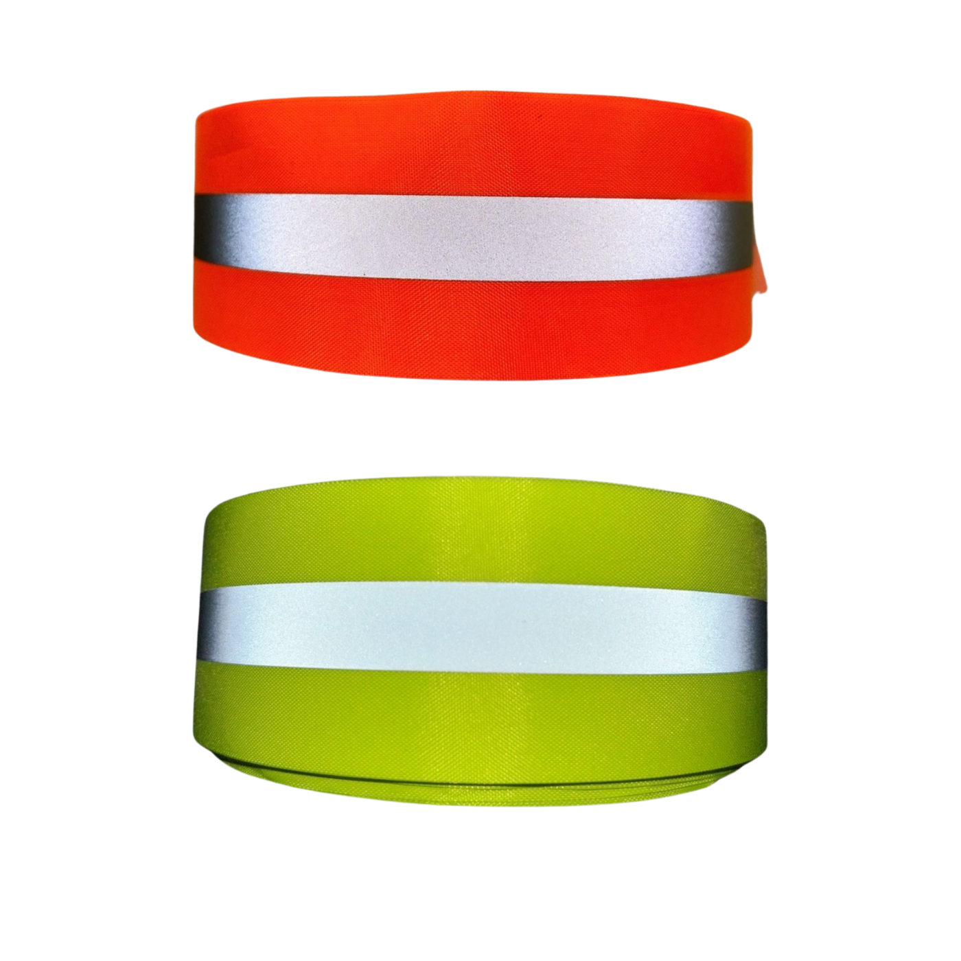 Cinta Reflejante Tela Premium para Coser 10 Metros por 2 Pulgadas Amarillo Fosforescente y Naranja Fosforescente Corp Vestir