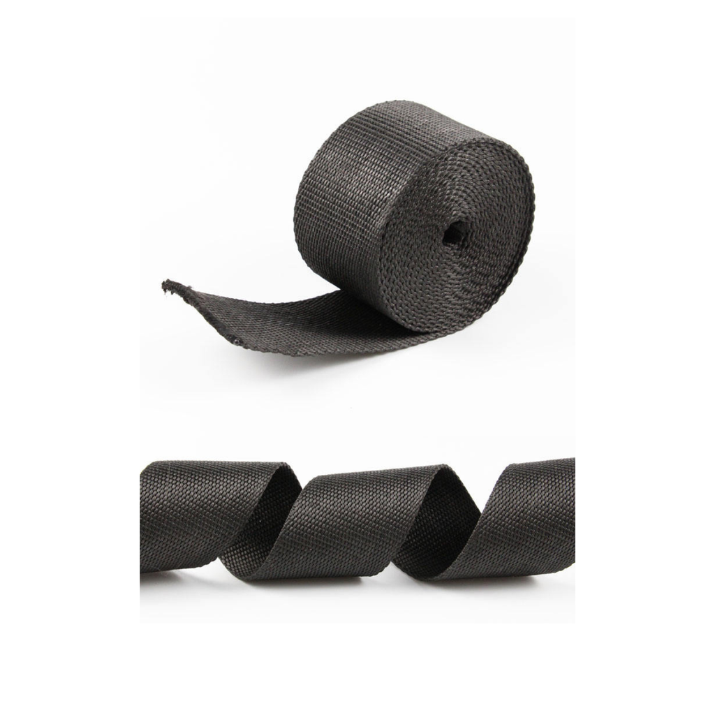 Cinta Rollo Polipropileno para Mochila, 10 mts Color Negro en Varias Medidas Szu Jung Hung