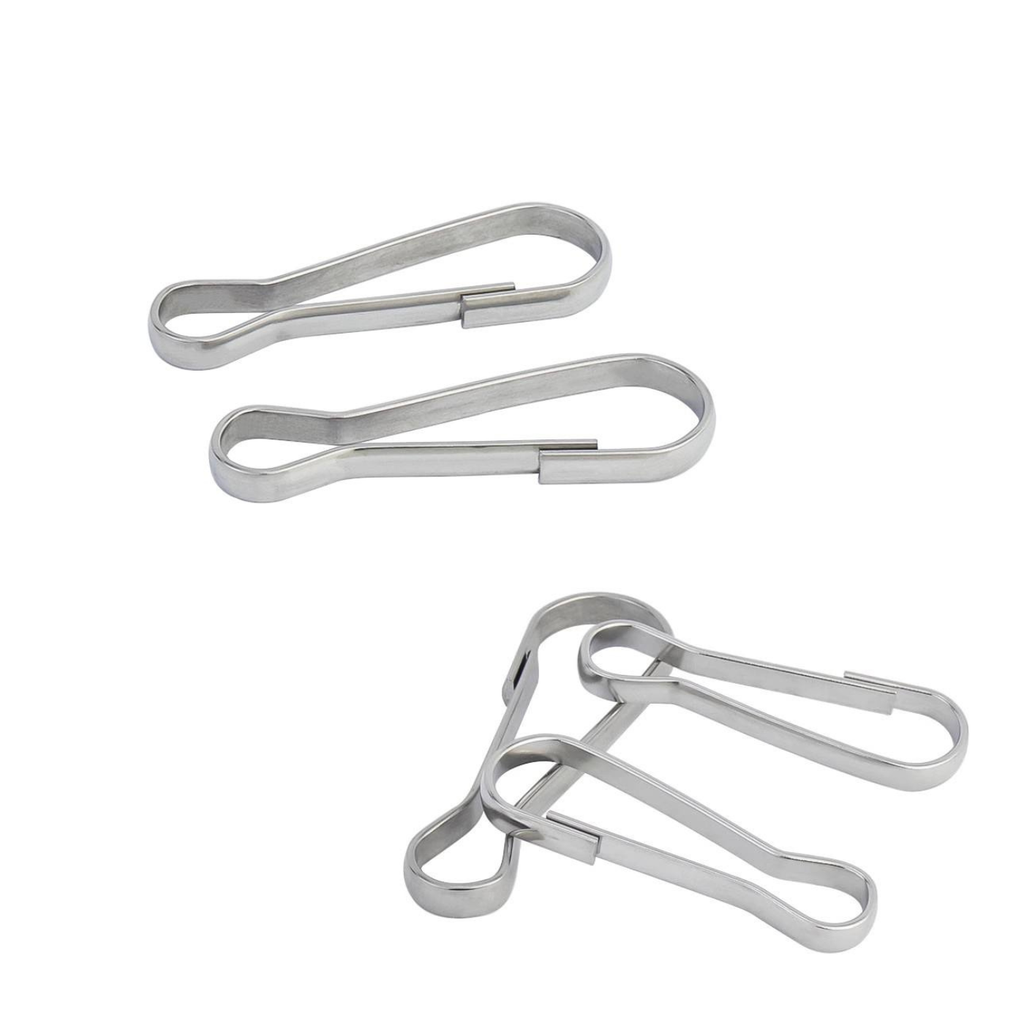 Bandola Clip Mosquetón Para Gafete 100 Pz Plata RT