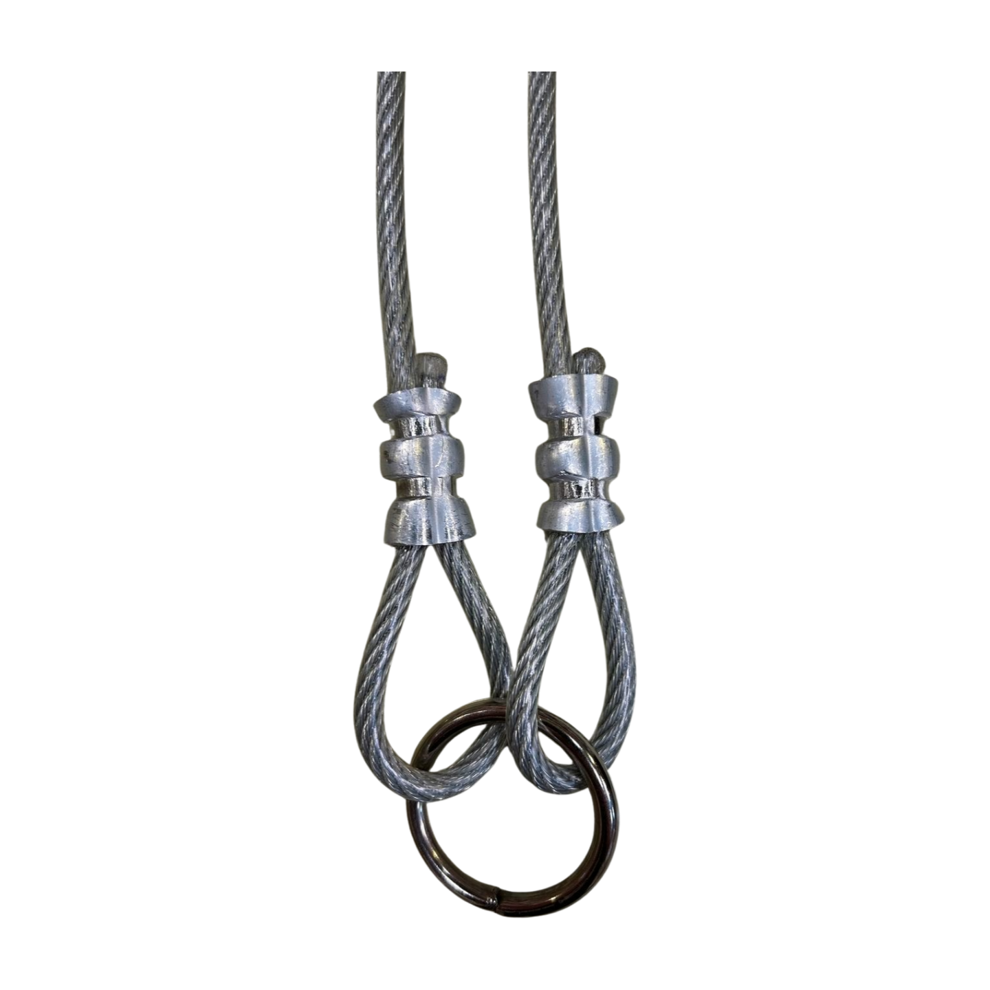 Extensión Doble Para Correa Perro Cable Acero Uso Rudo 50 Cm Miguel