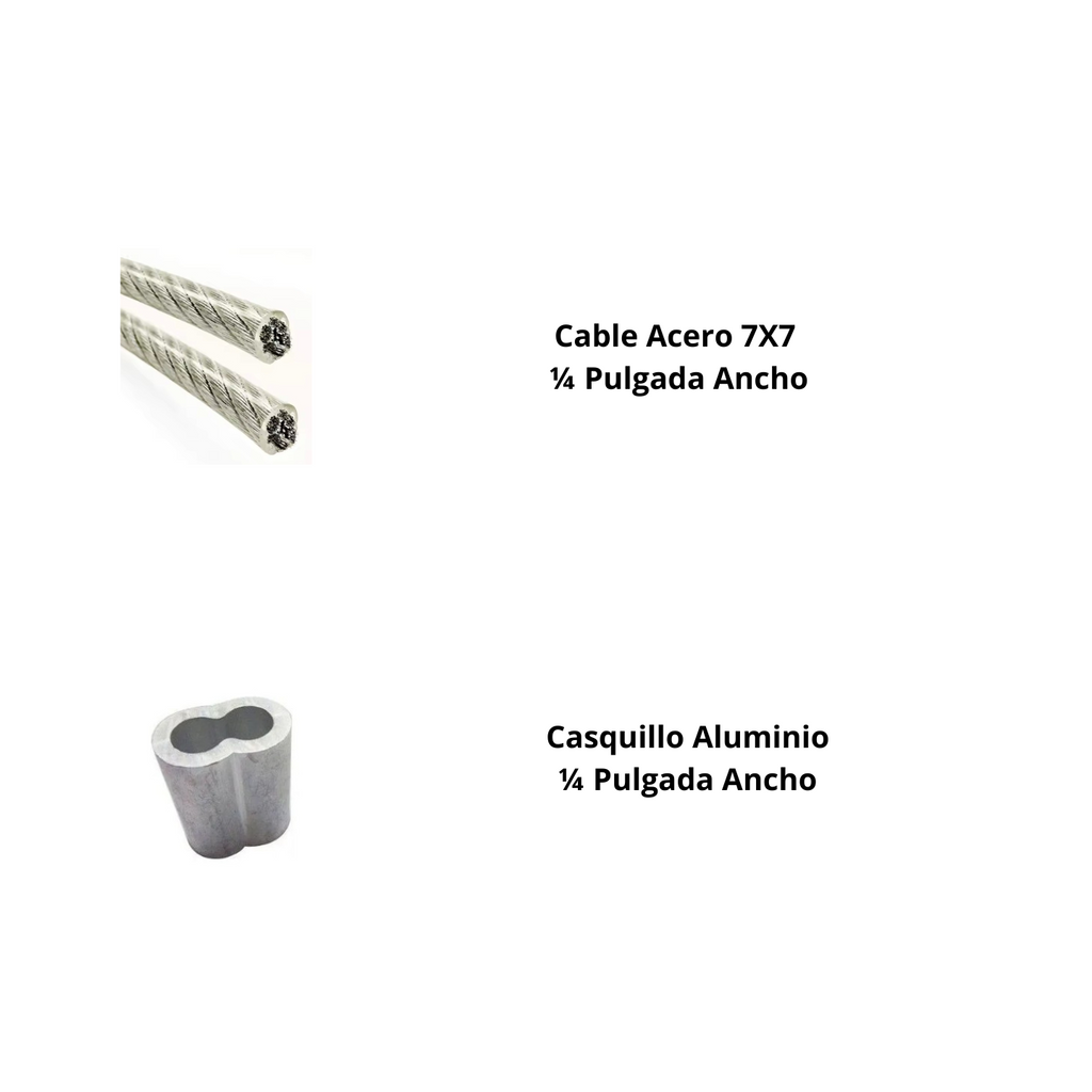 Extensión Doble Para Correa Perro Cable Acero Uso Rudo 50 Cm Miguel