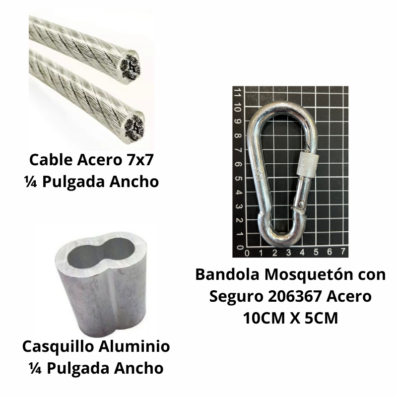 Cable De Amarre Para Perros Uso Rudo De Acero 2 Metros Miguel