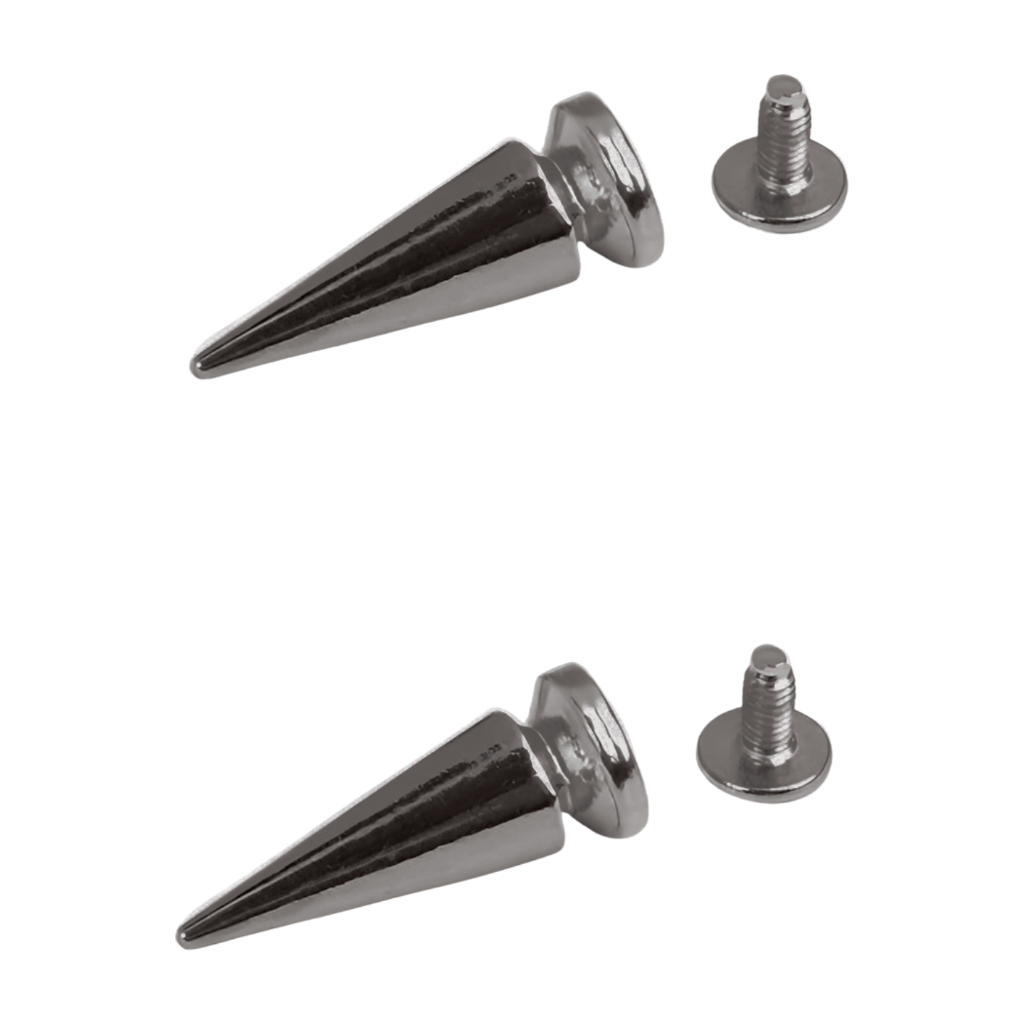 Estoperoles Picos Metálico Con Tornillo Spikes 2.5 Cm 100 Pz Plateado Ariel