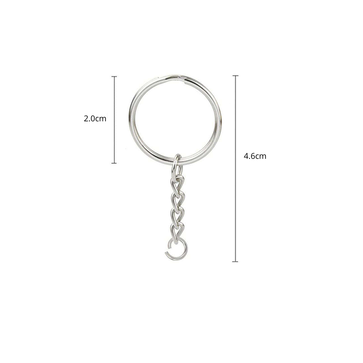 Argollas Para Llavero 100 Pzas (1.9cm) Dorado y Plateado Cesar