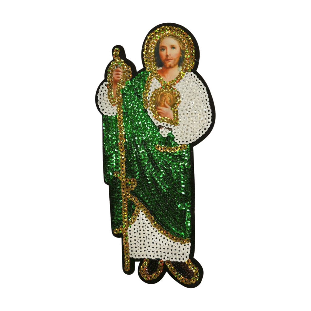 Parche Bordado Lentejuela Termoadhesivo San Judas Tadeo 1 PZ C54 - Peletería León