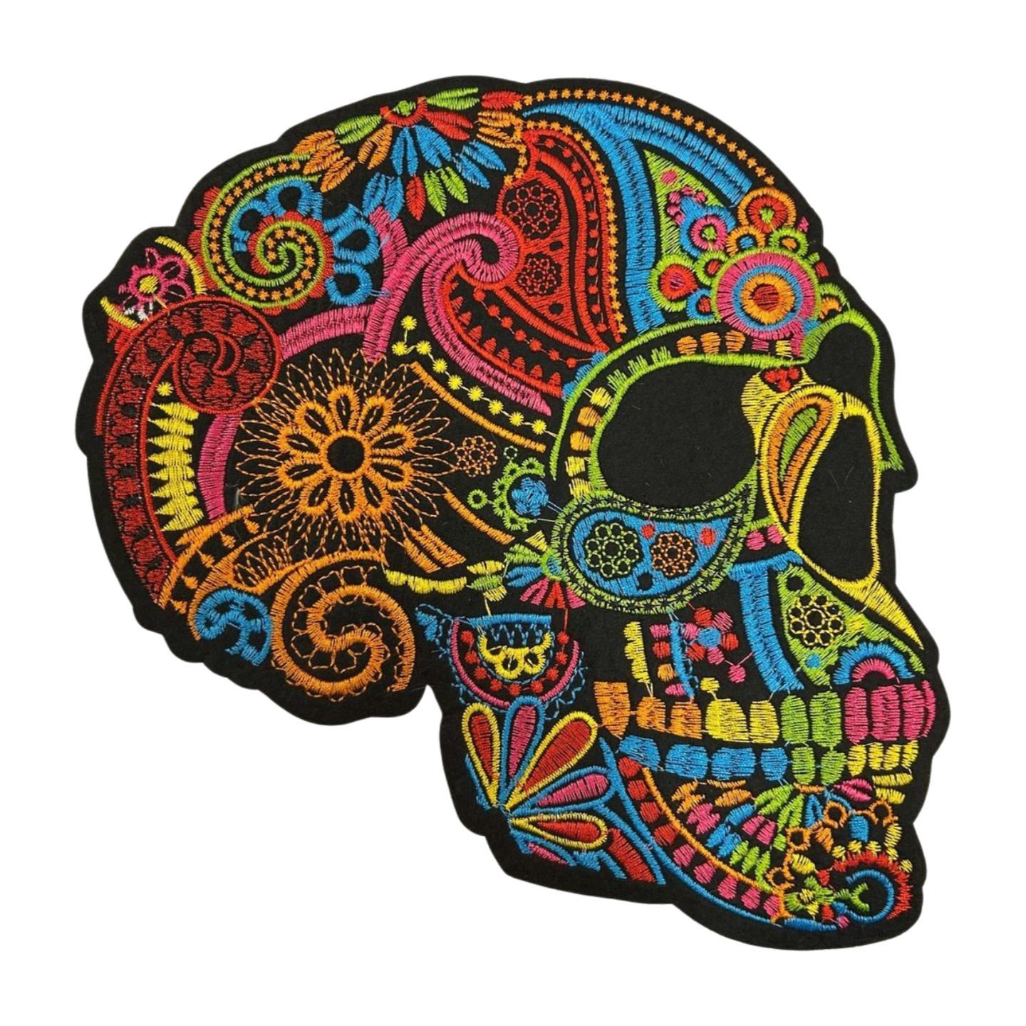 Parche Bordado Termoadhesivo para Ropa de Día de Muertos Calavera 1 PZ M51 Ariel