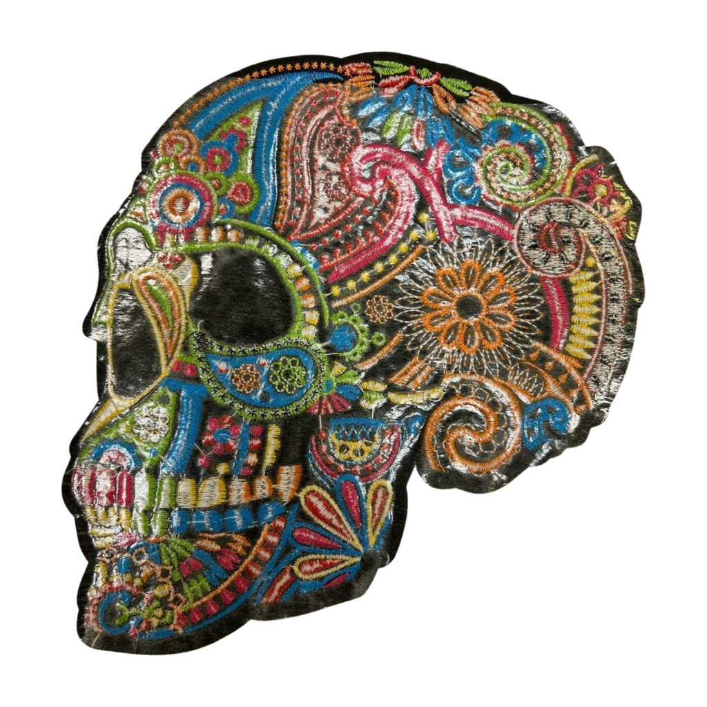 Parche Bordado Termoadhesivo para Ropa de Día de Muertos Calavera 1 PZ M51 Ariel