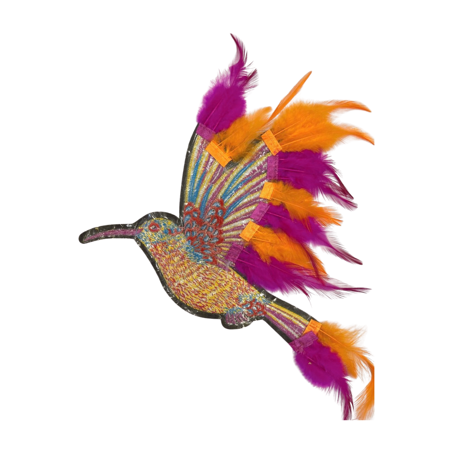 Parche Bordado Termoadhesivo Colibrí con Plumas 1 PZ M61 Ariel