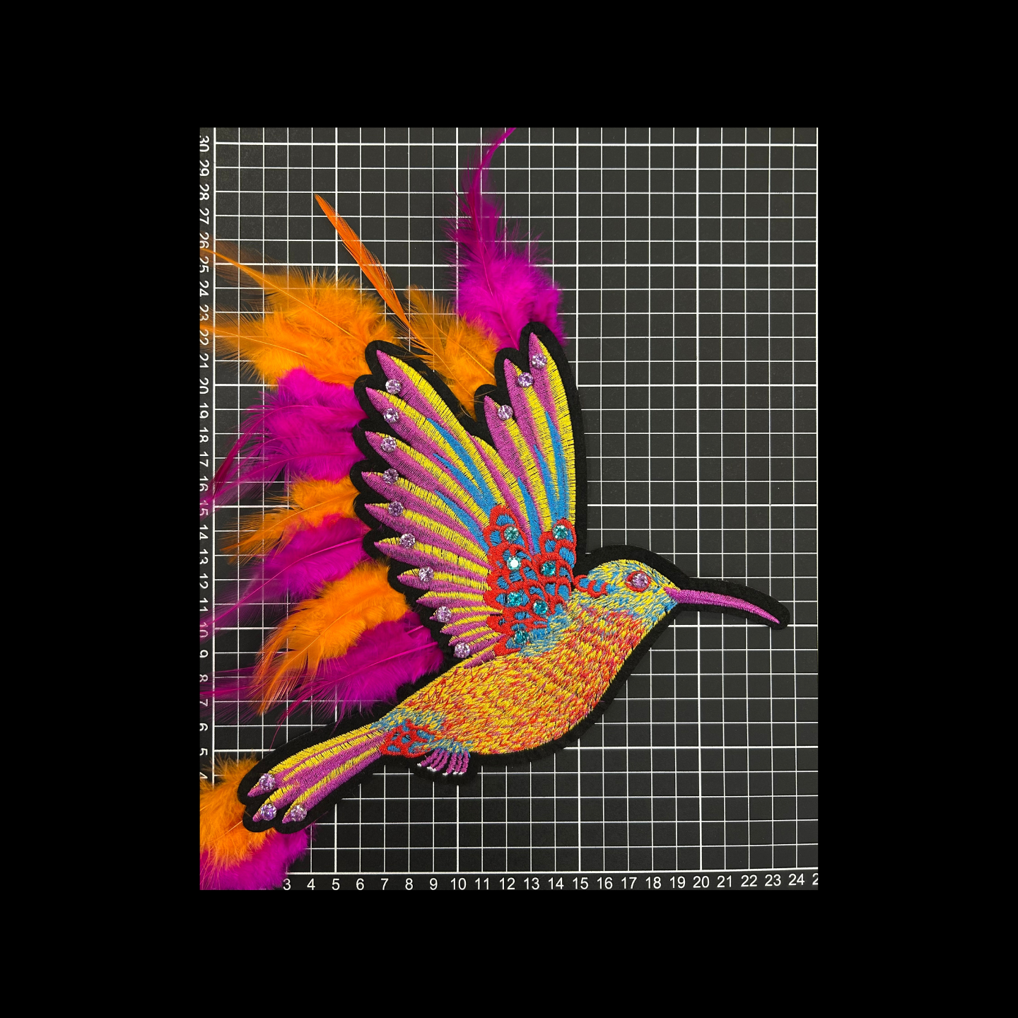 Parche Bordado Termoadhesivo Colibrí con Plumas 1 PZ M61 Ariel