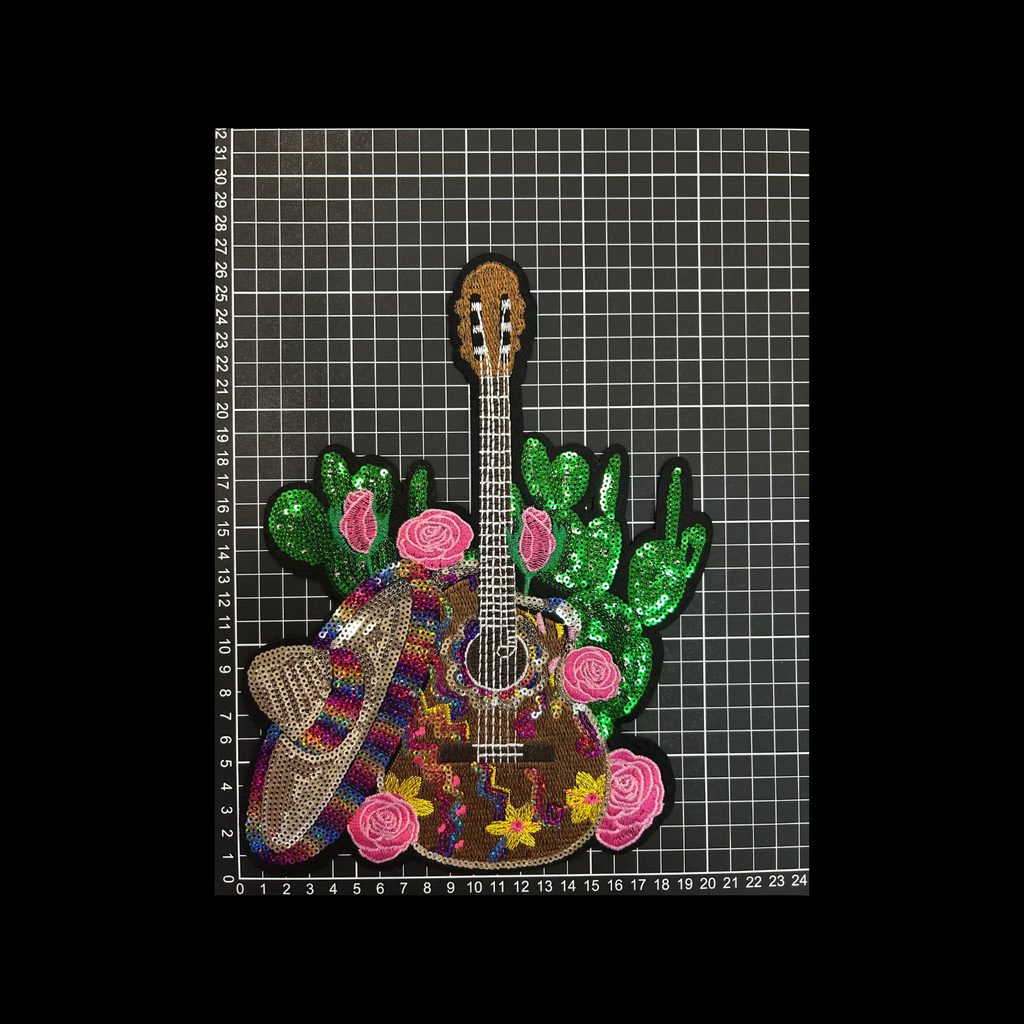 Parche de Lentejuela Termoadhesivo Guitarra 1 PZ M66 Ariel