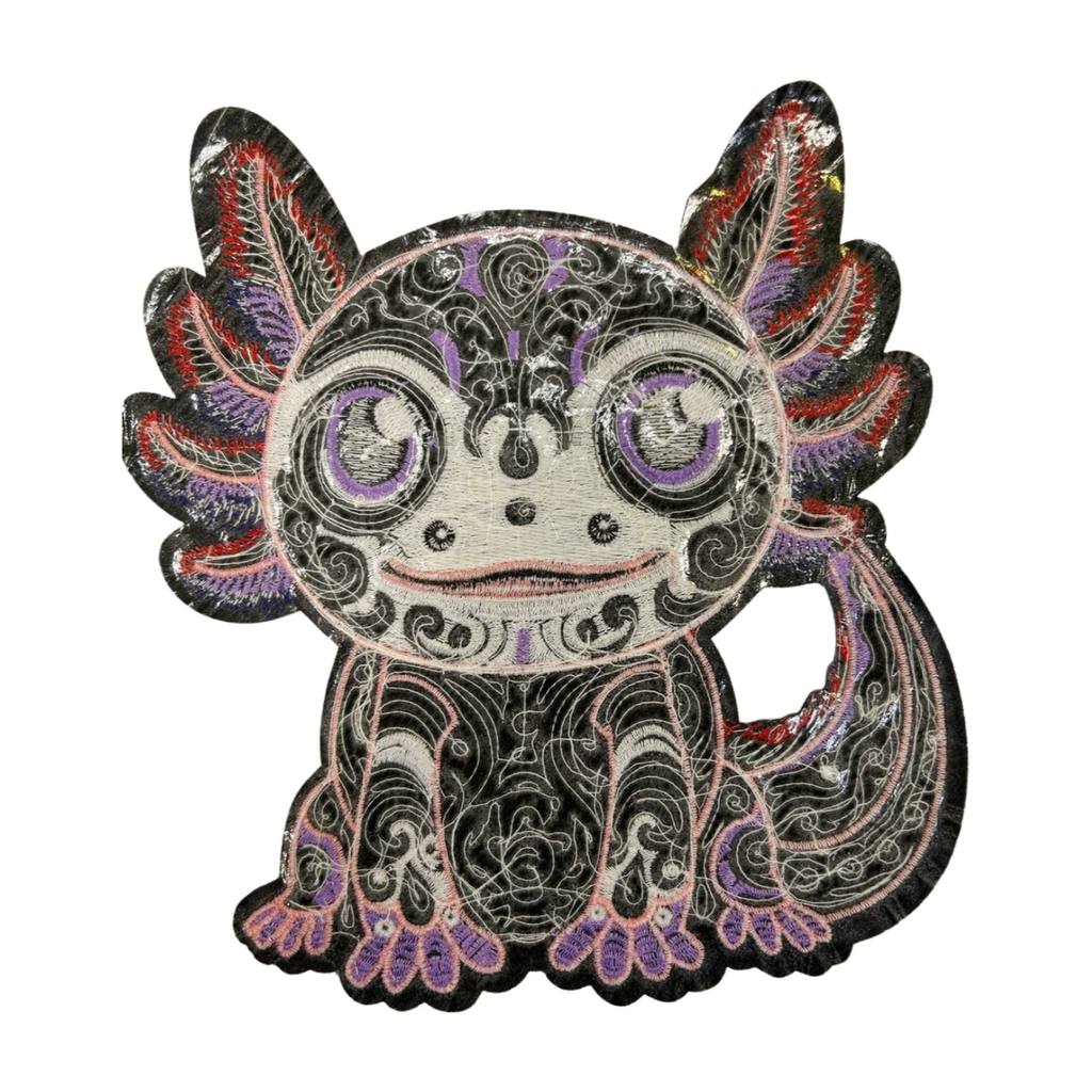 Parche Bordado Lentejuela Termoadhesivo Ajolote Colorido 1 PZ M71 Ariel