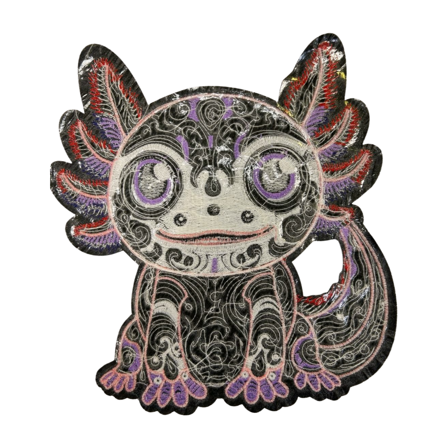 Parche Bordado Lentejuela Termoadhesivo Ajolote Colorido 1 PZ M71 Ariel