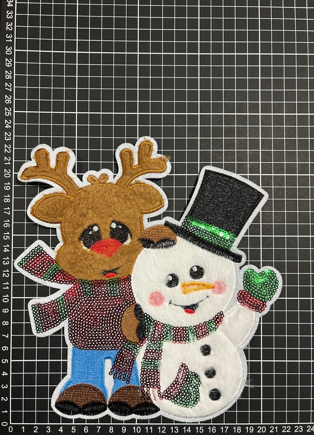 Parche Bordado Termoadhesivo Navidad Reno Muñeco Nieve 1 PZ N40 Ariel