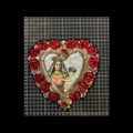 Parche Bordado Lentejuela Termoadhesivo Corazón Virgen 1 PZ N50 Ariel