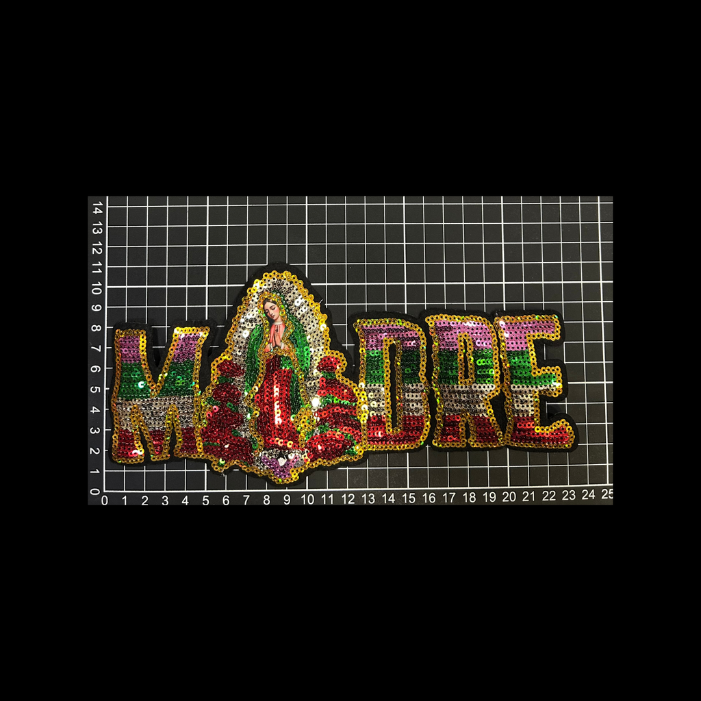 Parche Bordado Lentejuela Termoadhesivo Virgen Madre 1 PZ N51 Ariel