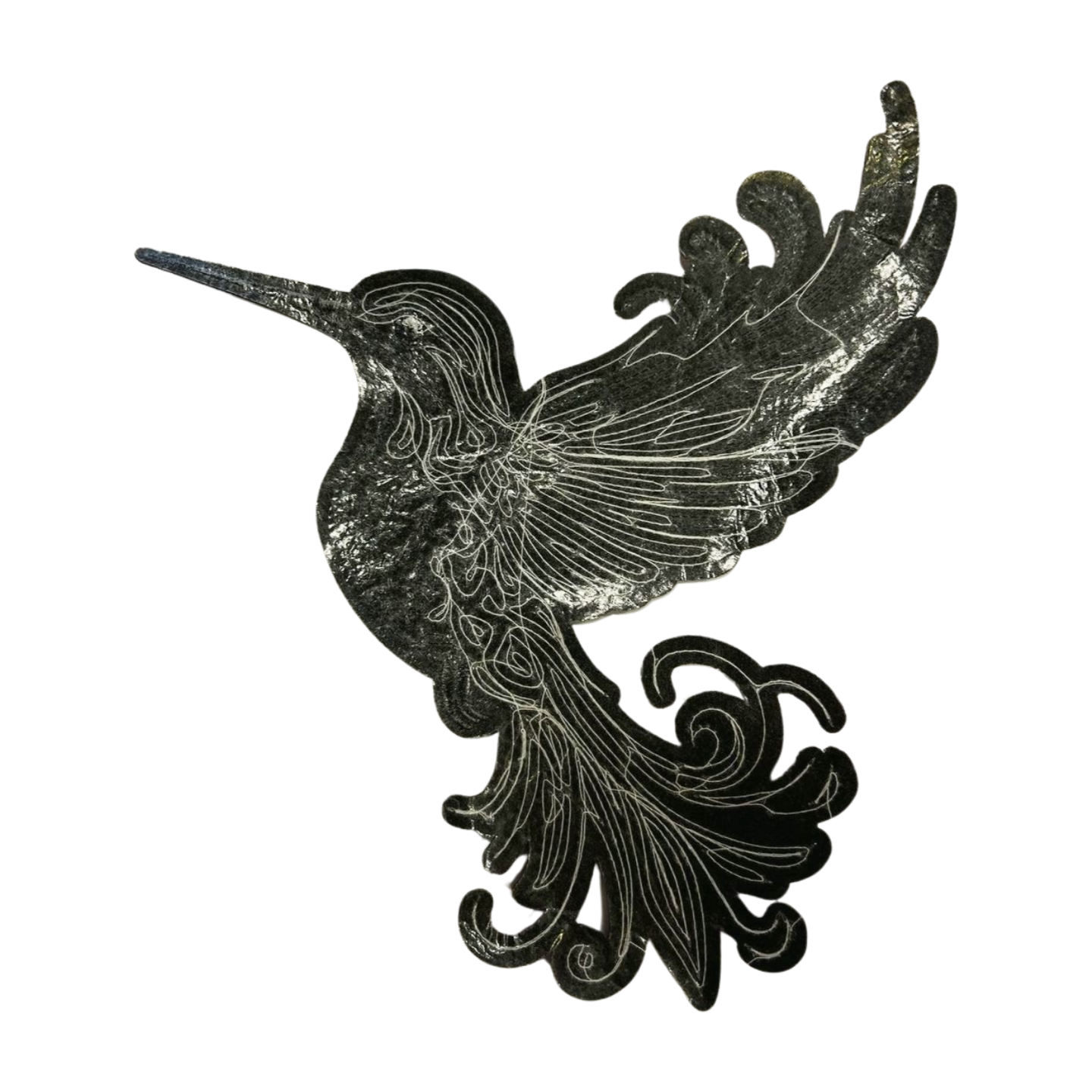 Parche Bordado Lentejuela Termoadhesivo Colibrí Colorido 1 PZ N54 Ariel