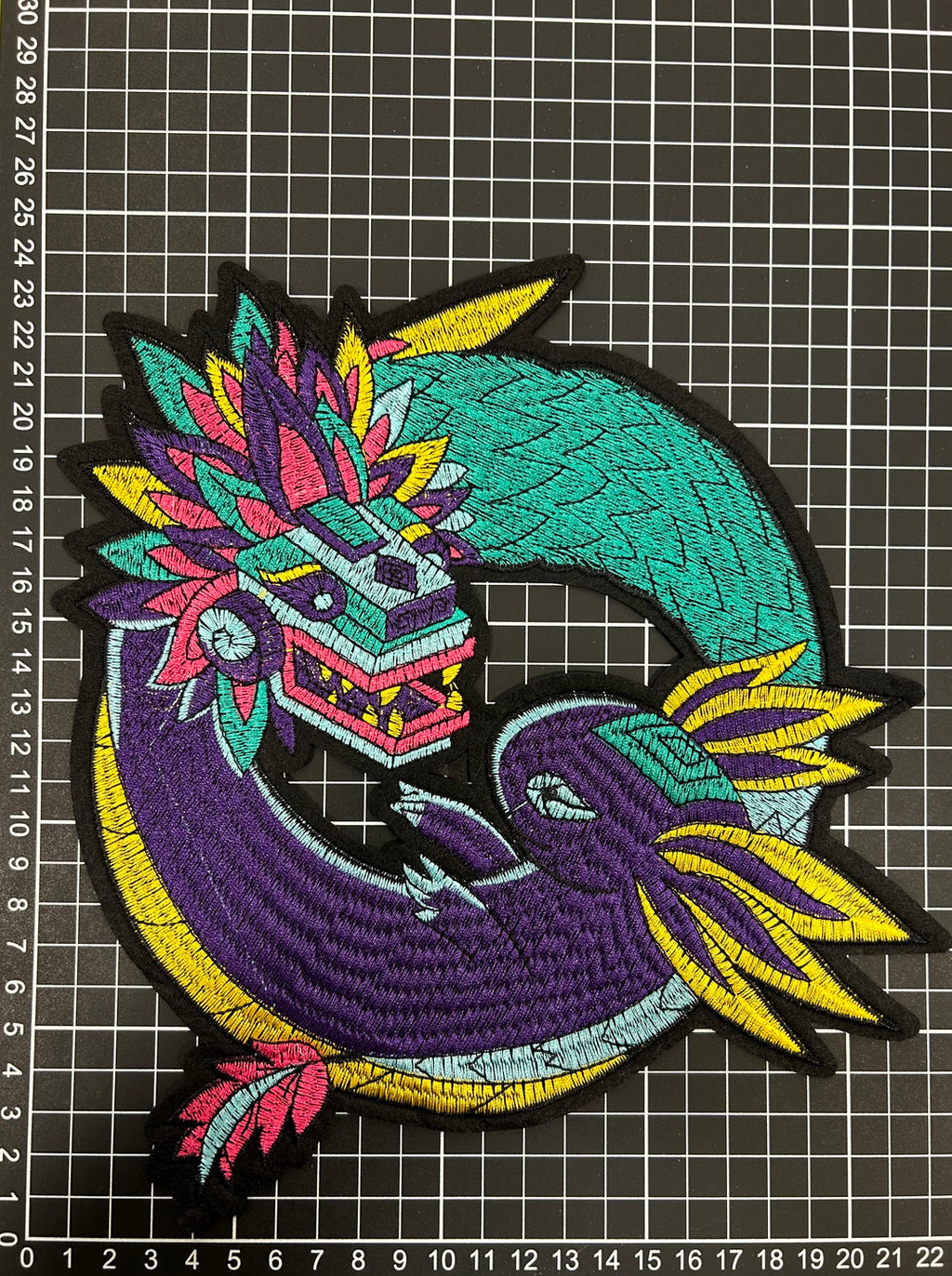 Parche Bordado Termoadhesivo Ajolote Prehispánico 1 PZ P106 - Peletería León