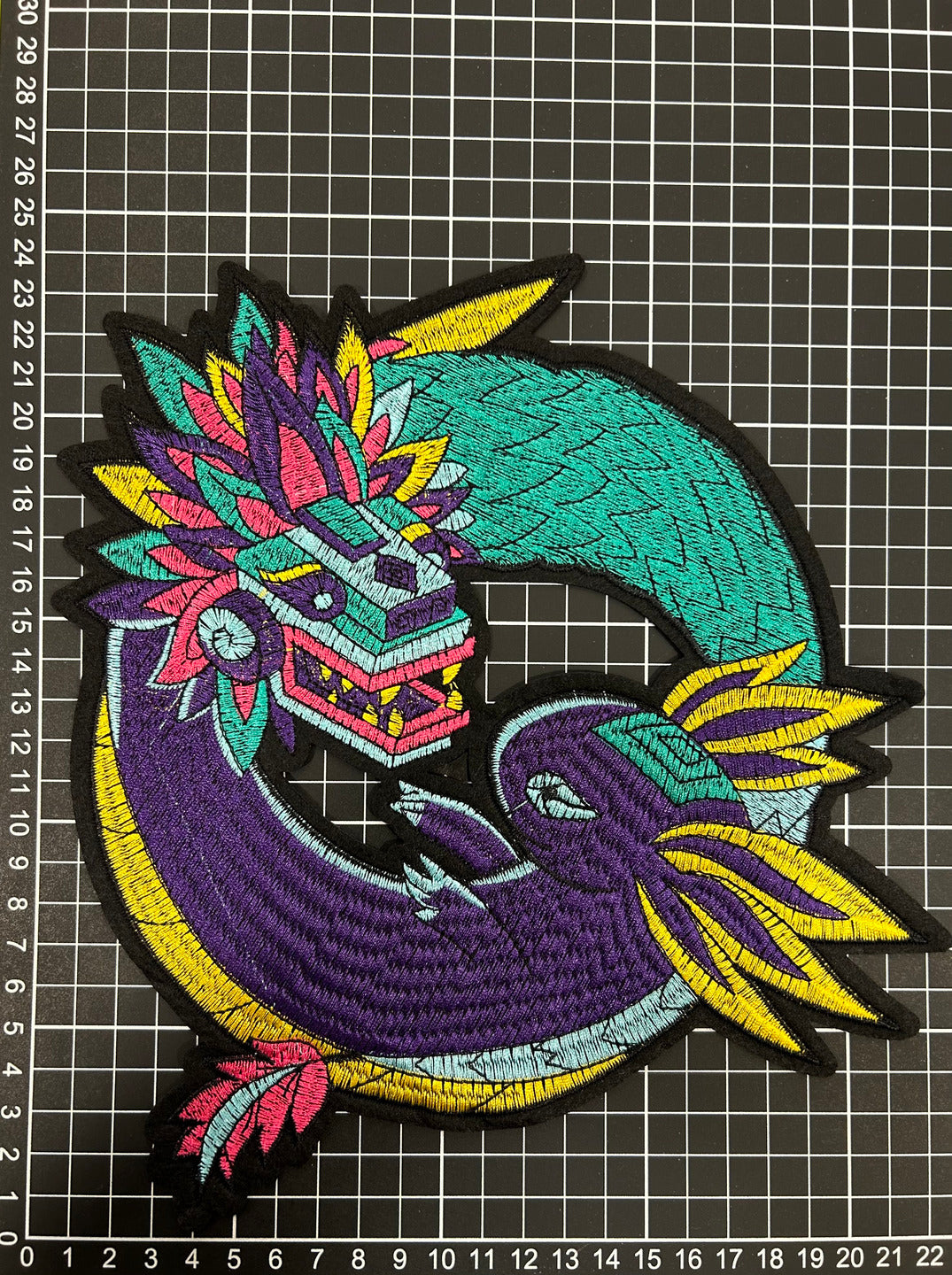 Parche Bordado Termoadhesivo Ajolote Prehispánico 1 PZ P106 - Peletería León