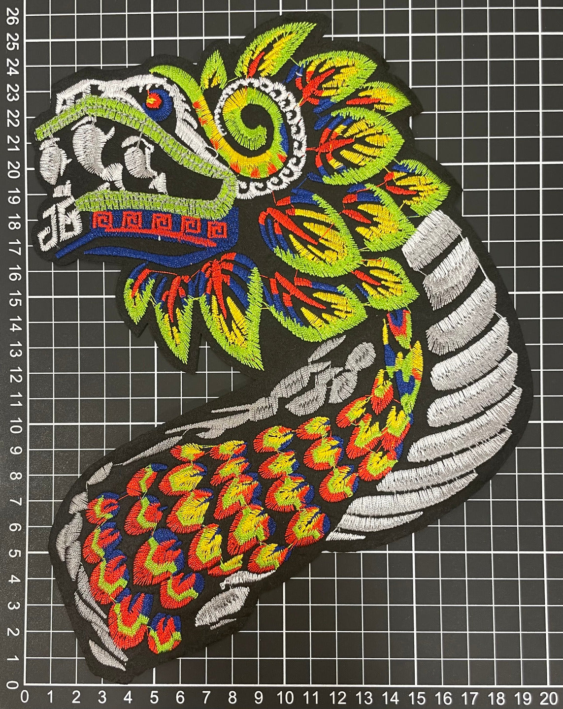 Parche Bordado Termoadhesivo Serpiente Quetzalcoatl 1 PZ P12 - Peletería León