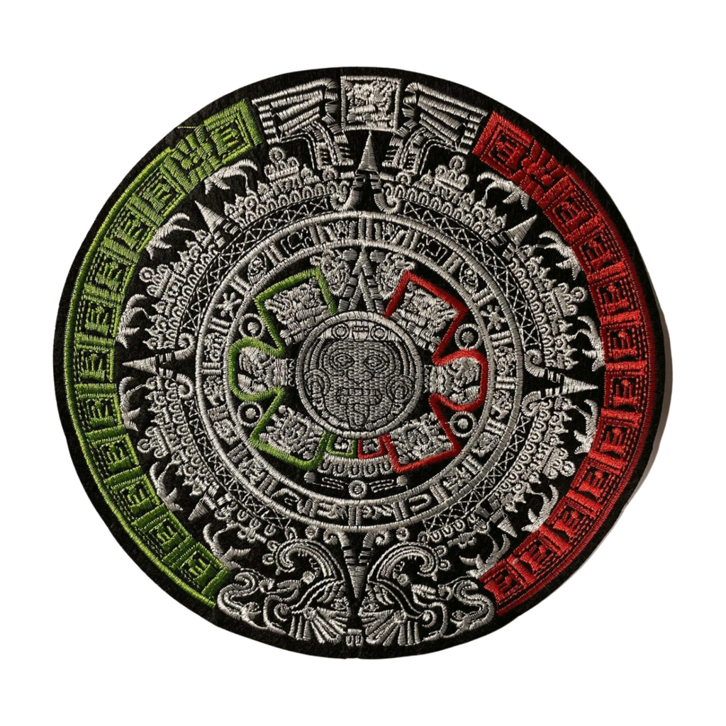 Parche Bordado Termoadhesivo para Ropa de Calendario Maya 1 PZ P18 - Peletería León