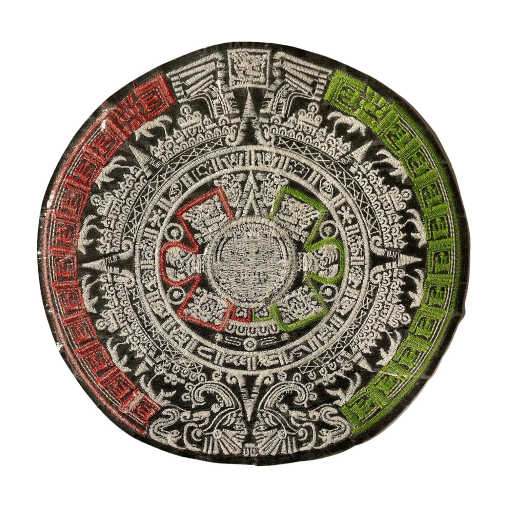 Parche Bordado Termoadhesivo para Ropa de Calendario Maya 1 PZ P18 - Peletería León