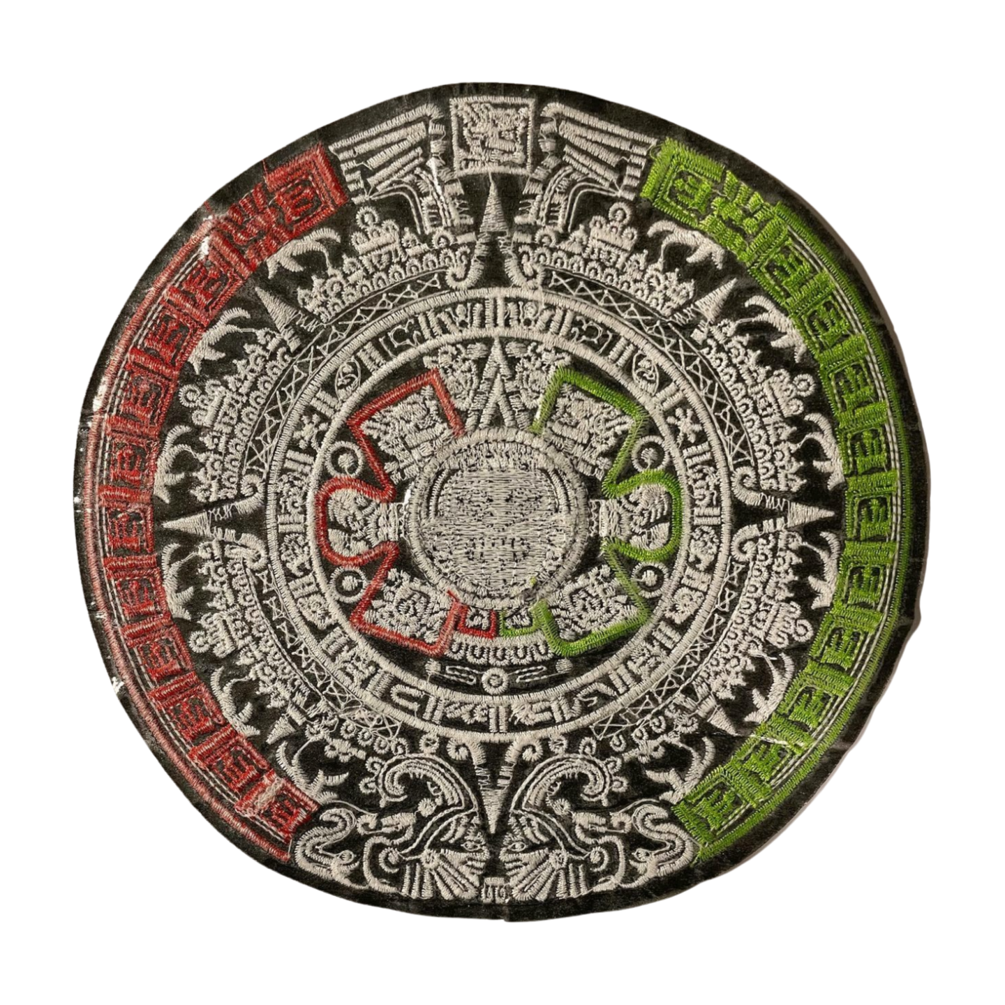 Parche Bordado Termoadhesivo para Ropa de Calendario Maya 1 PZ P18 - Peletería León