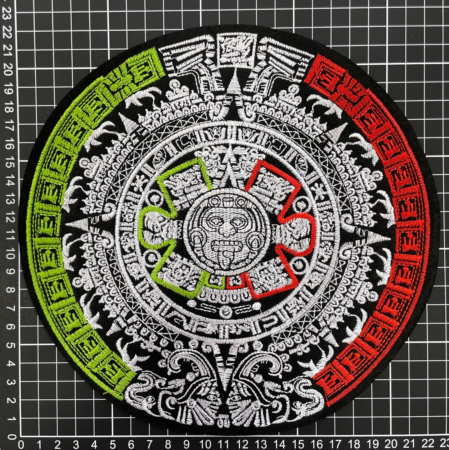 Parche Bordado Termoadhesivo para Ropa de Calendario Maya 1 PZ P18 - Peletería León