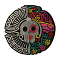 Parche Bordado Termoadhesivo para Ropa de Día de Muertos Calavera 1 PZ P19 - Peletería León