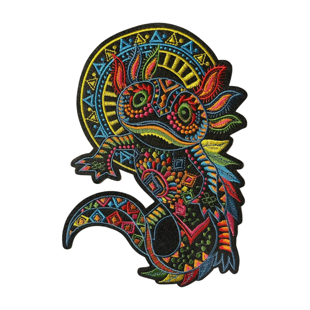 Parche Bordado Termoadhesivo Ajolote Mexicano 1 PZ P21 - Peletería León