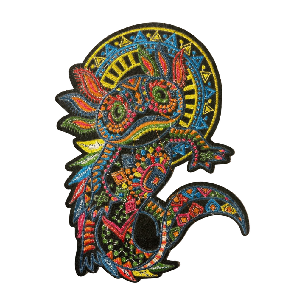 Parche Bordado Termoadhesivo Ajolote Mexicano 1 PZ P21 - Peletería León