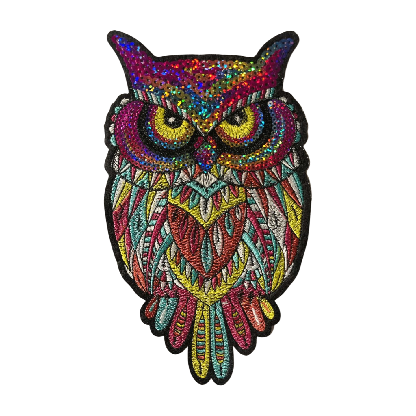 Parche Bordado Lentejuela Termoadhesivo Búho 1 PZ P26 - Peletería León