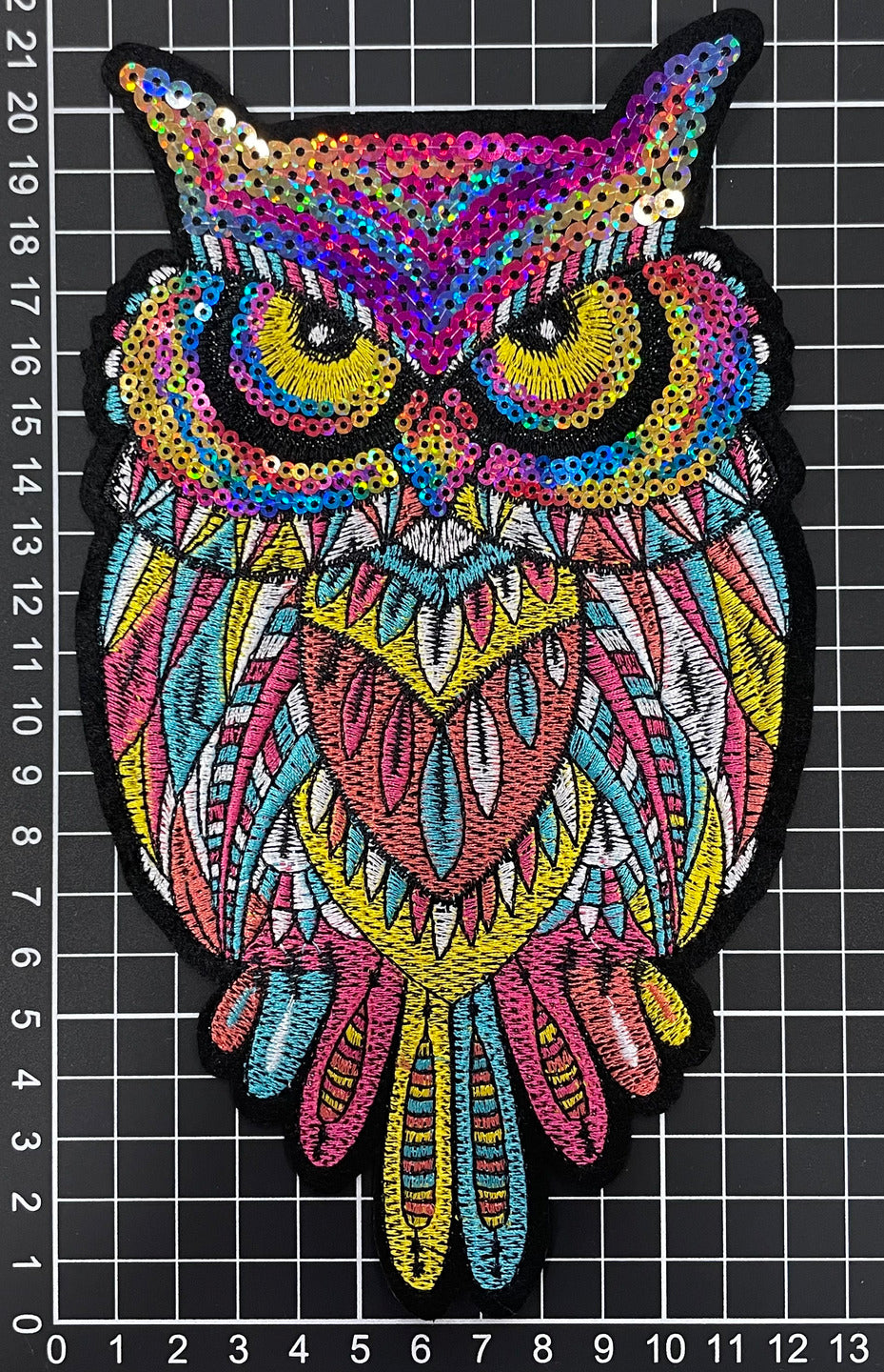 Parche Bordado Lentejuela Termoadhesivo Búho 1 PZ P26 - Peletería León