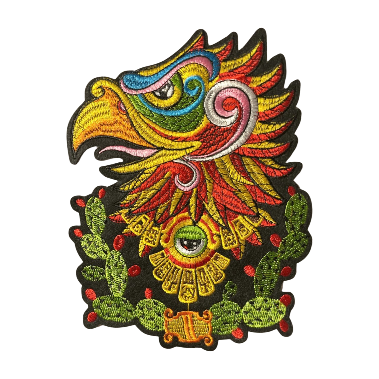 Parche Bordado Termoadhesivo Ave Prehispánico 1 PZ P8 - Peletería León