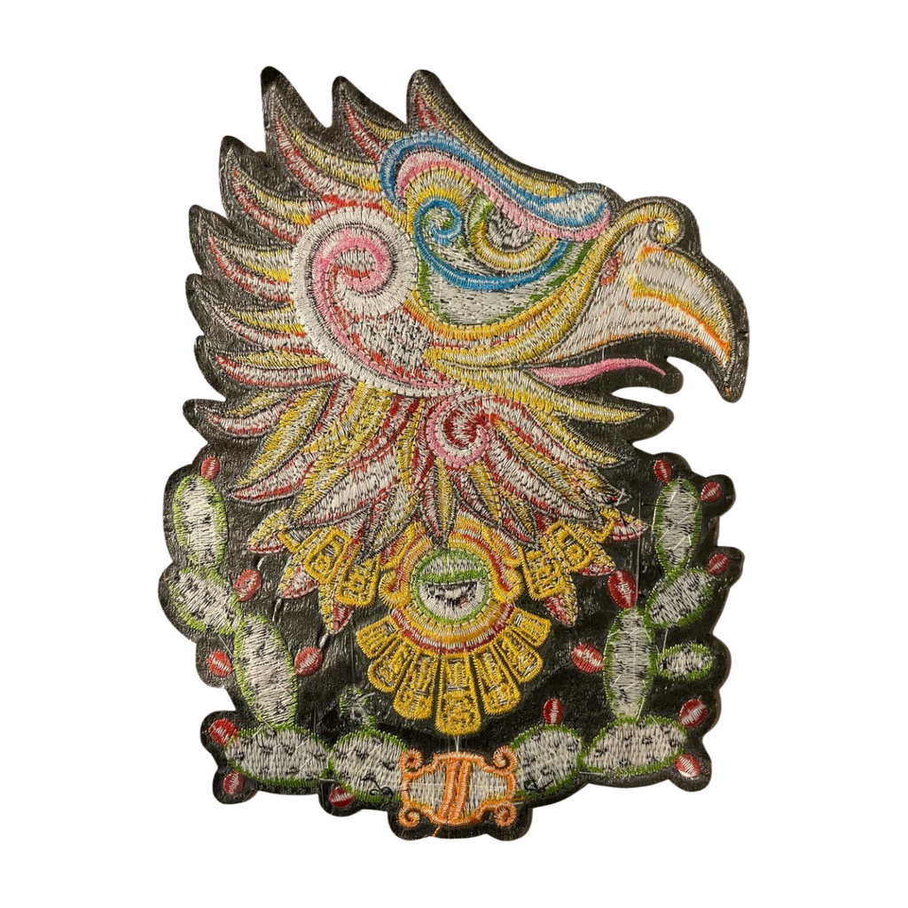 Parche Bordado Termoadhesivo Ave Prehispánico 1 PZ P8 - Peletería León