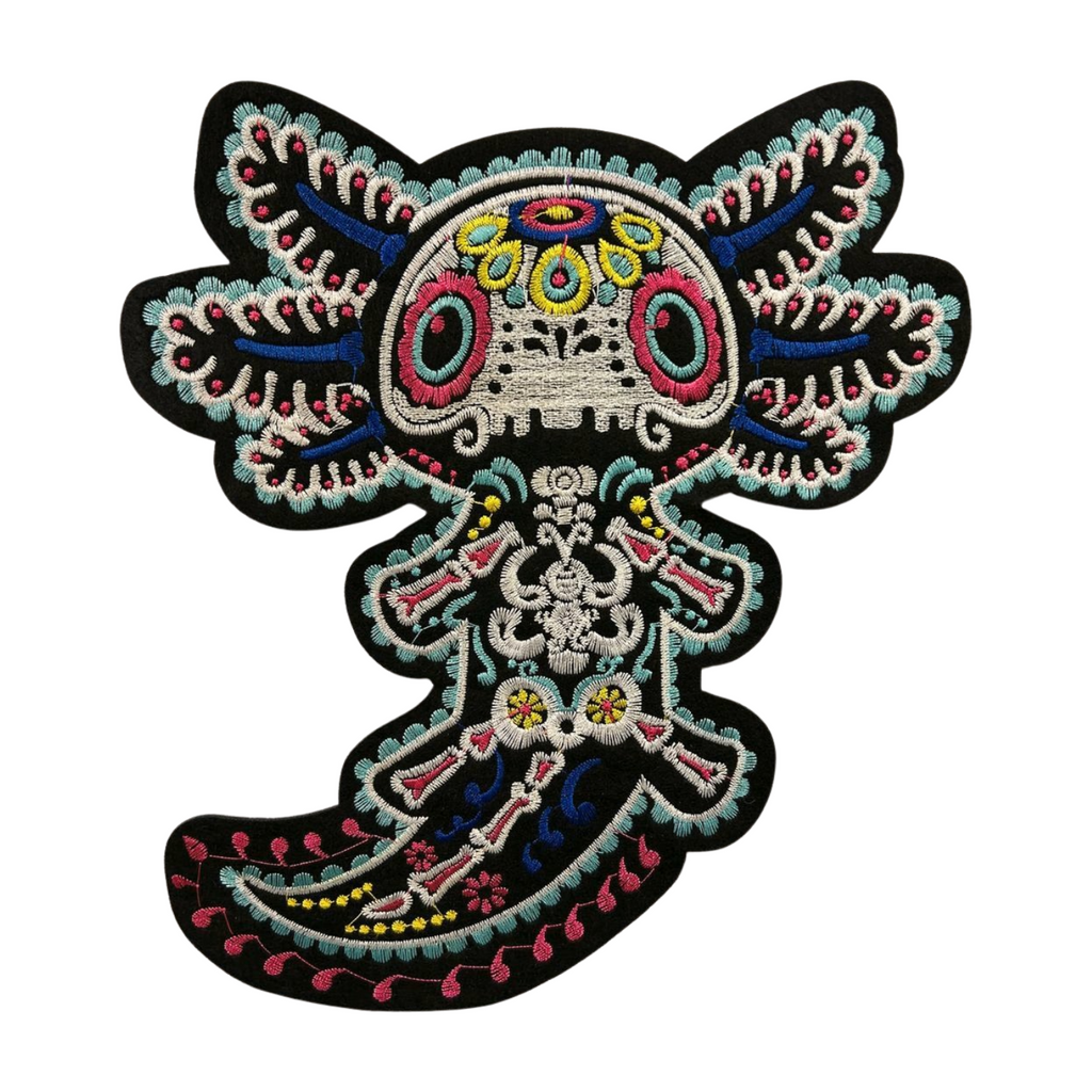 Parche Bordado Termoadhesivo Ajolote Blanco 1 PZ P97 - Peletería León