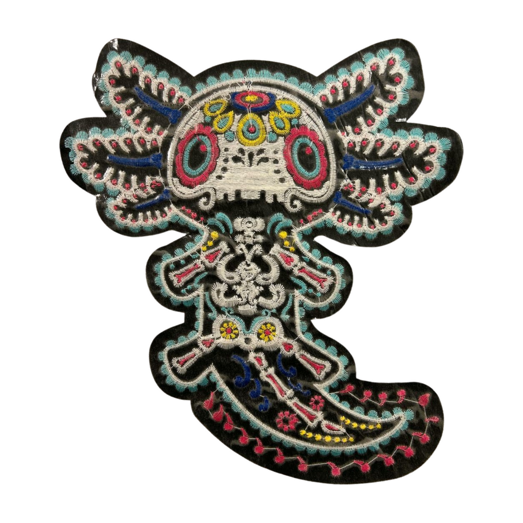 Parche Bordado Termoadhesivo Ajolote Blanco 1 PZ P97 - Peletería León