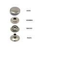 Broche Rt Presión Acero Níquel 100 pz 15mm Ideal
