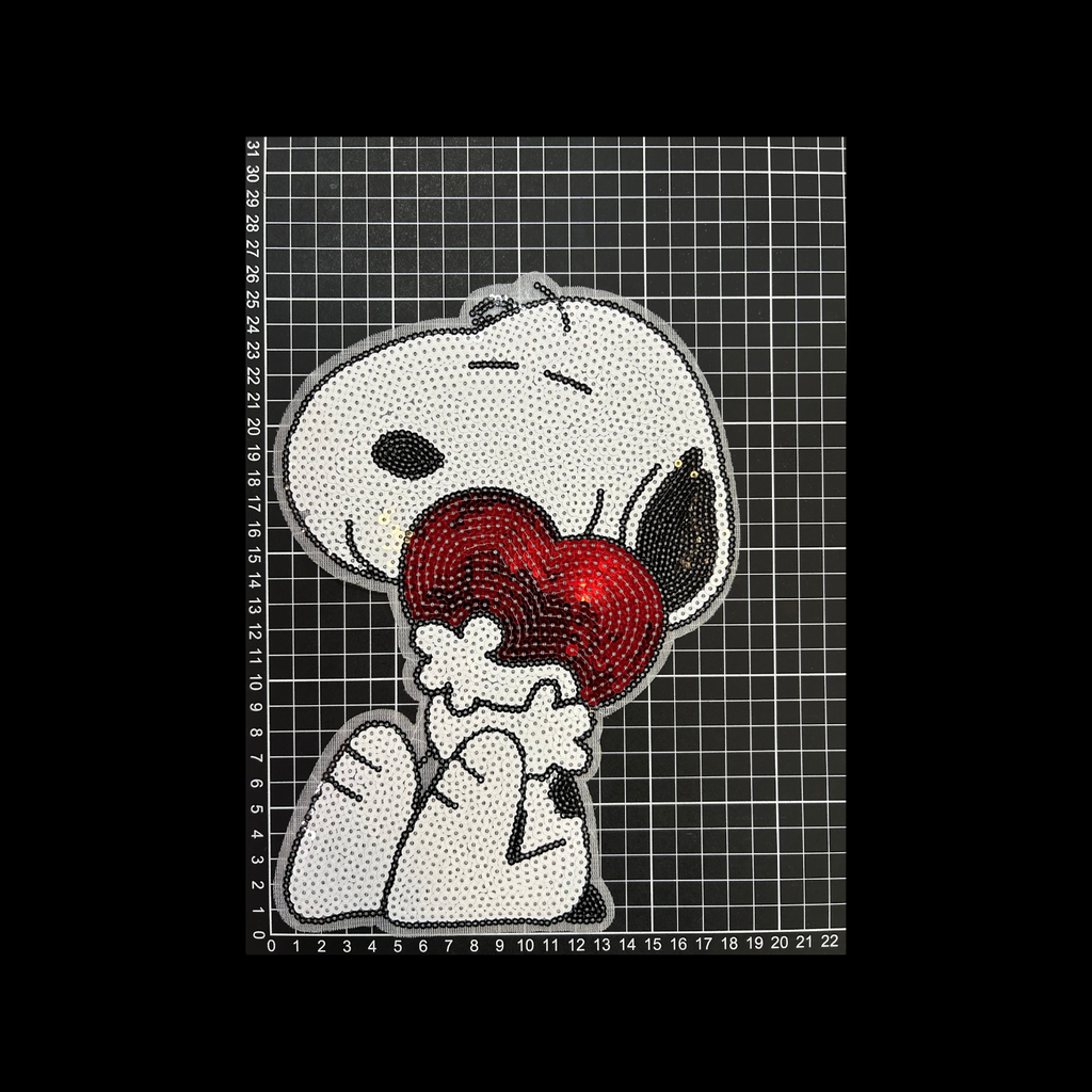 Parche Bordado Lentejuela Termoadhesivo Snoopy 1 PZ T103 Ariel