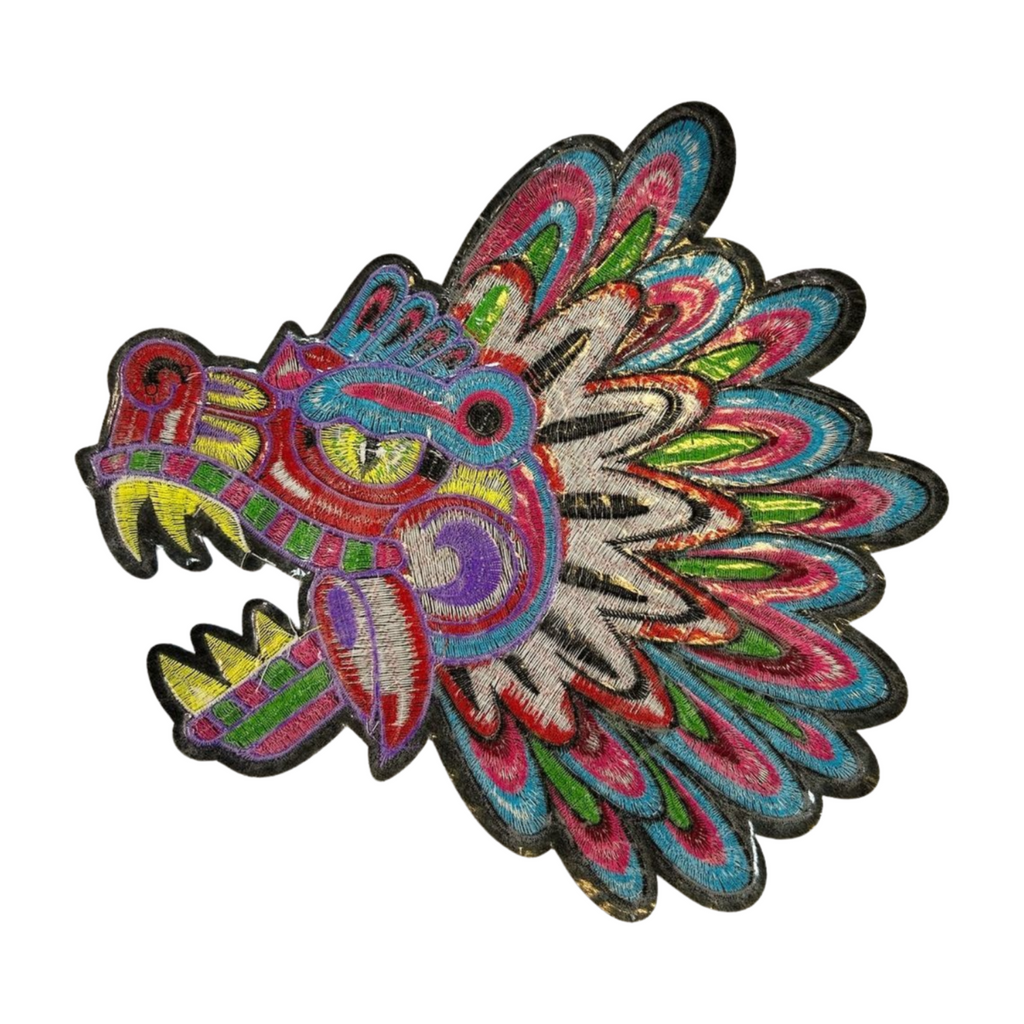 Parche Bordado Termoadhesivo Serpiente Emplumada Multicolor 1 PZ T122 Ariel
