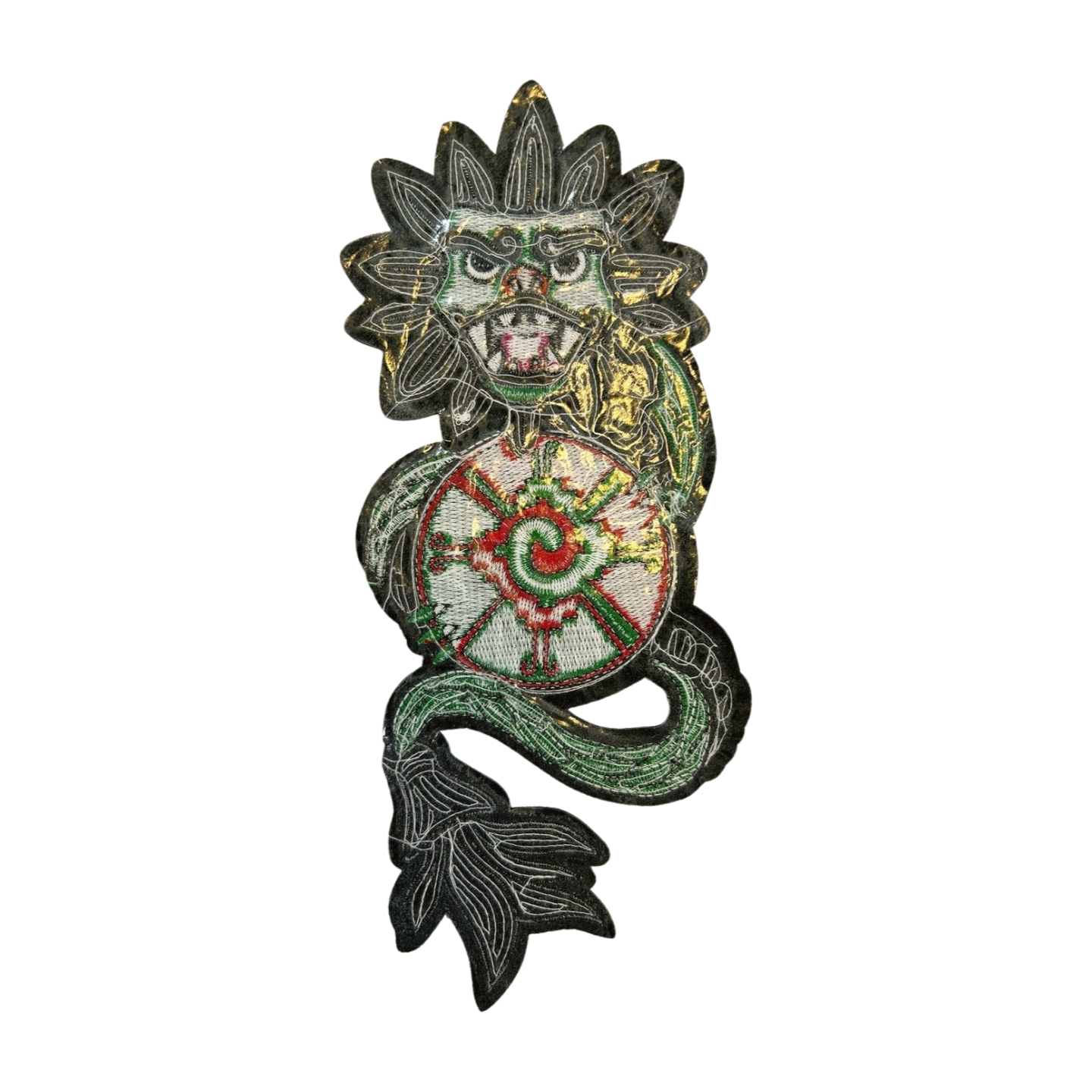 Parche de Lentejuela Termoadhesivo Dragón Chino Verde 1 PZ T123 Ariel